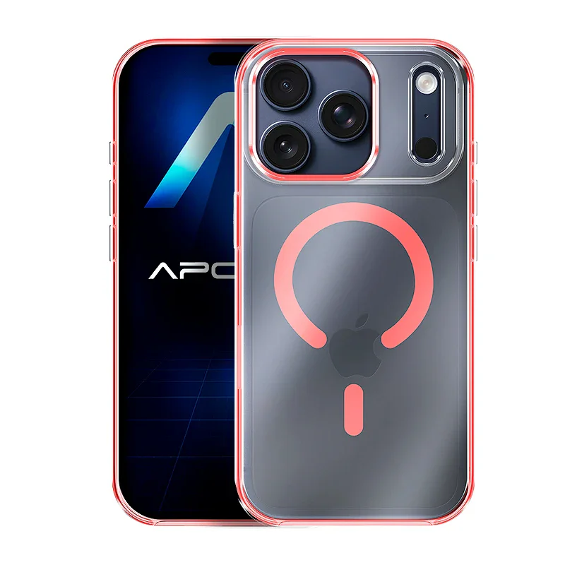 Capa Apokin para iPhone 17 Pro Max Acrílica Transparente Rosa - Imagem 3