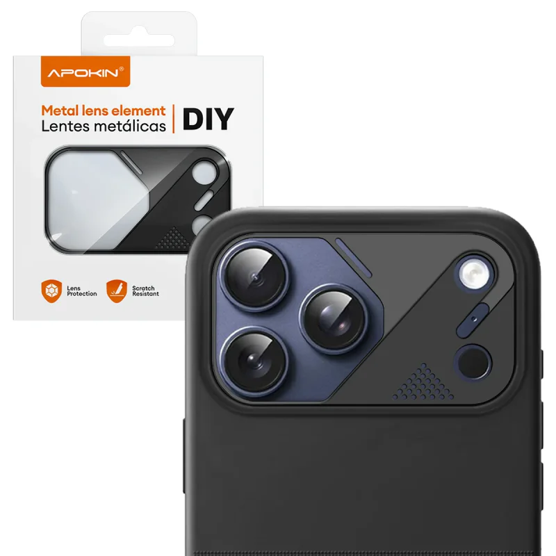 Protetor de Lente Apokin para iPhone 17 Pro / 18 Pro Metálico Laranja - Imagem 3