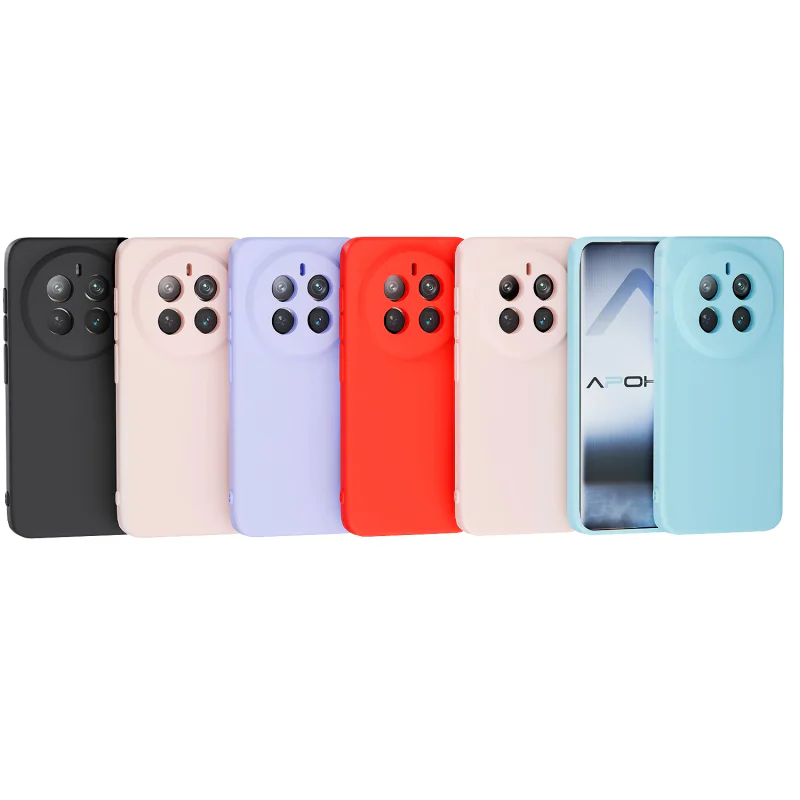 Capa Apokin para Realme 12 Silicone Macio Azul-Turquesa - Imagem 1