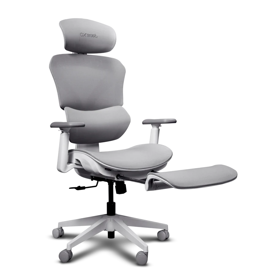 Cadeira Gaming Ergonómica Trust GXT 725W Rivara em Malha Branca - Imagem 2