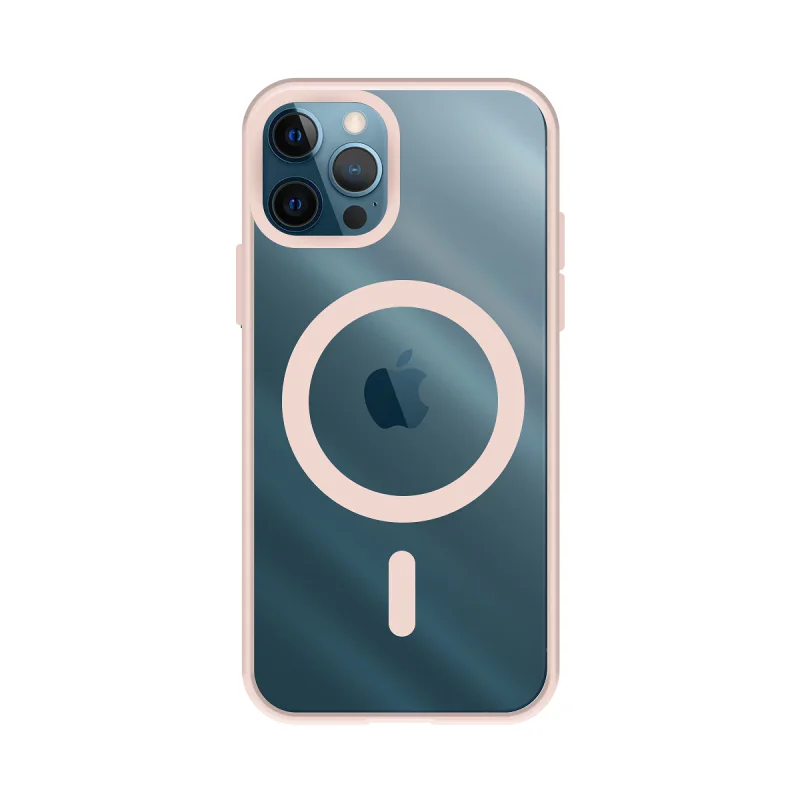 Capa Apokin para iPhone 12 Pro Transparente com Bordo Colorido e MagSafe Azul - Imagem 3