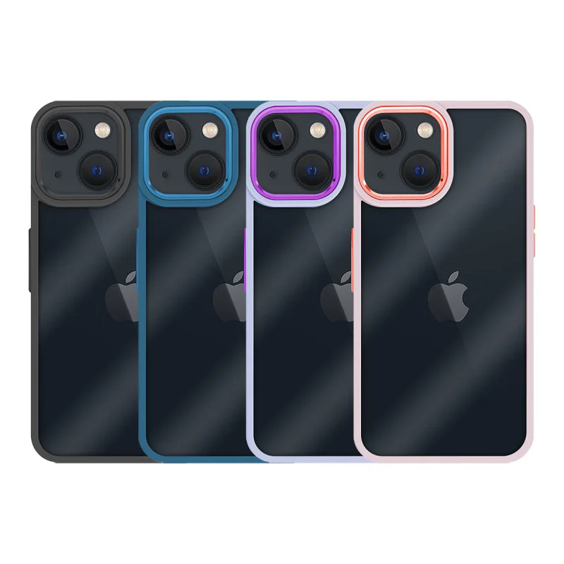 Capa Apokin para iPhone 14 Plus Transparente Antichoque com Bordo em Alumínio Variedade de cores