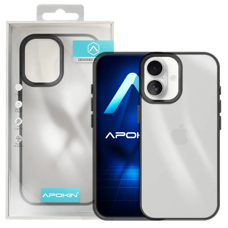 Capa Apokin para Apple iPhone 16 Plus Acrílica Transparente Branco - Imagem 2