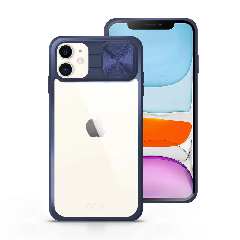 Capa de Gel Anti-choque Apokin com Cobertura Deslizante para iPhone 11 Azul Turquesa - Imagem 3