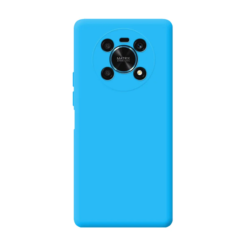 Capa Apokin para Honor Magic 4 Lite / X9 Silicone Macio com Proteção de Câmara 3D Azul Turquesa - Imagem 2