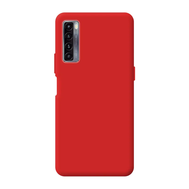 Capa Apokin para TCL 20L / 20L Plus Silicone Macio com Proteção de Câmara 3D Vermelho - Imagem 5