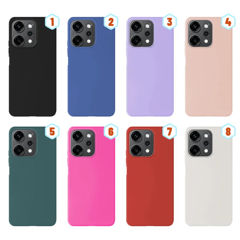 Capa de Silicone Líquido Apokin para Oppo Reno 14 Pro, Fúcsia 2 - Imagem 1