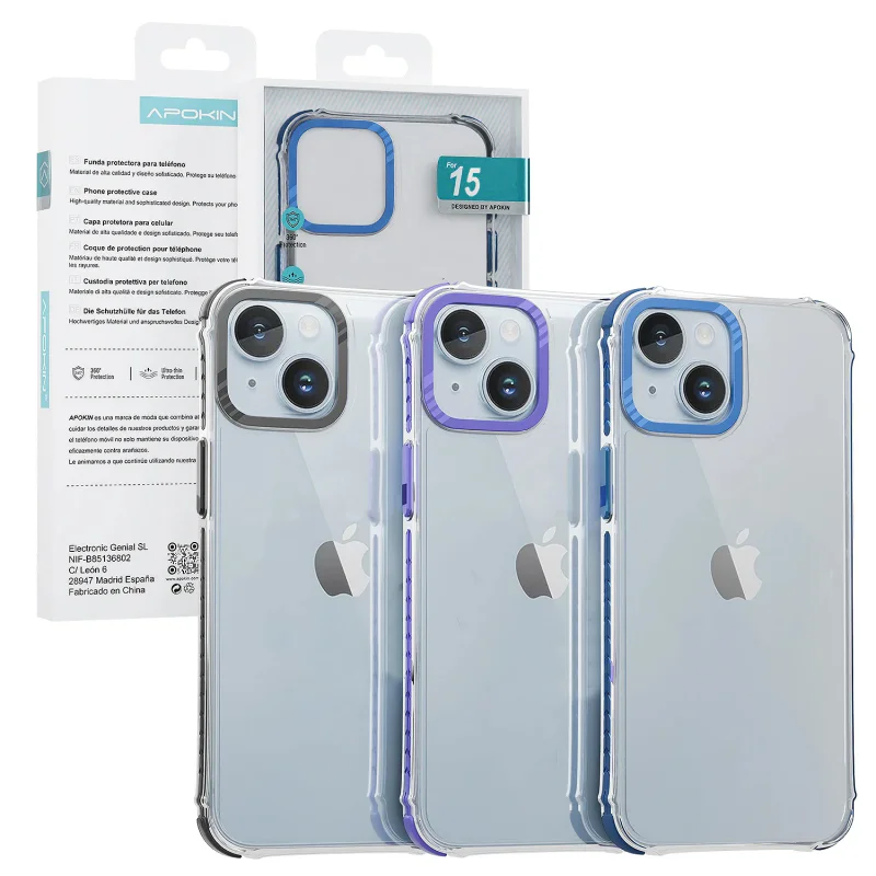 Capa Apokin Rock Anti-Choque para Apple iPhone 15 Azul - Imagem 1