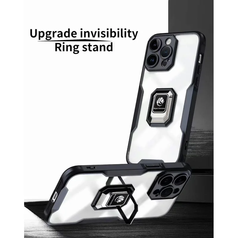 Capa Apokin para iPhone 14 Pro com Anel e Íman Preto - Imagem 2