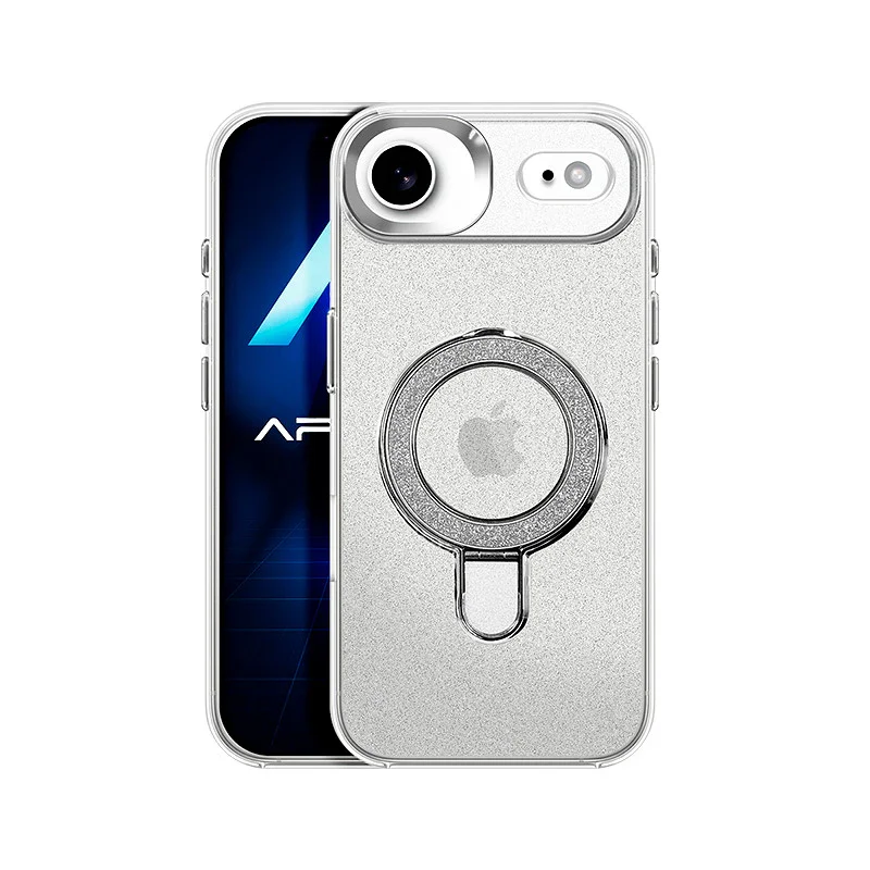 Capa com Purpurina Apokin para iPhone 17 Air com Anel MagSafe Lilás - Imagem 2