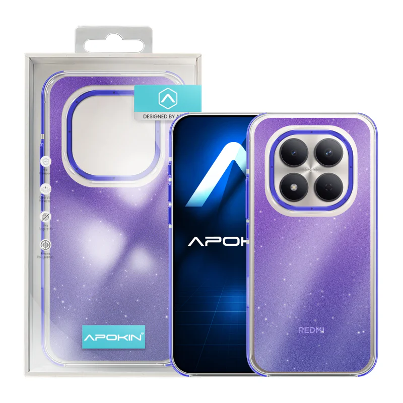 Capa Apokin para Xiaomi Redmi Note 14 Pro 5G e Poco X7 com Purpurina Variedade de cores - Imagem 4