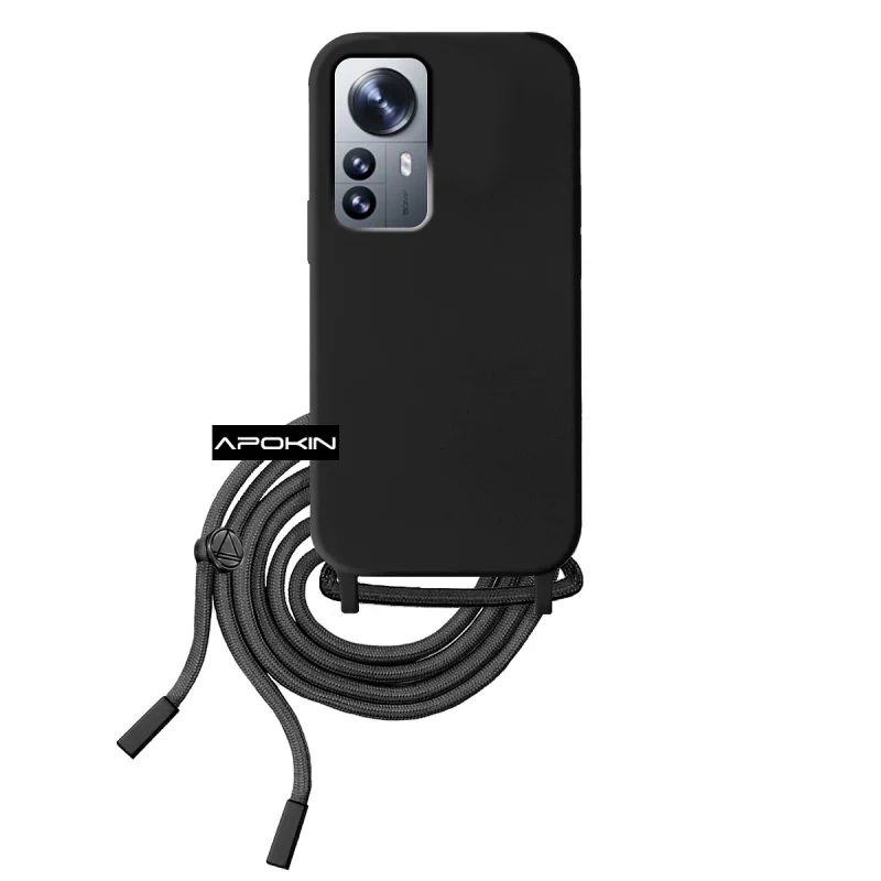 Capa Apokin para Xiaomi 12 / 12X Suave com Cordão Preto - Imagem 6