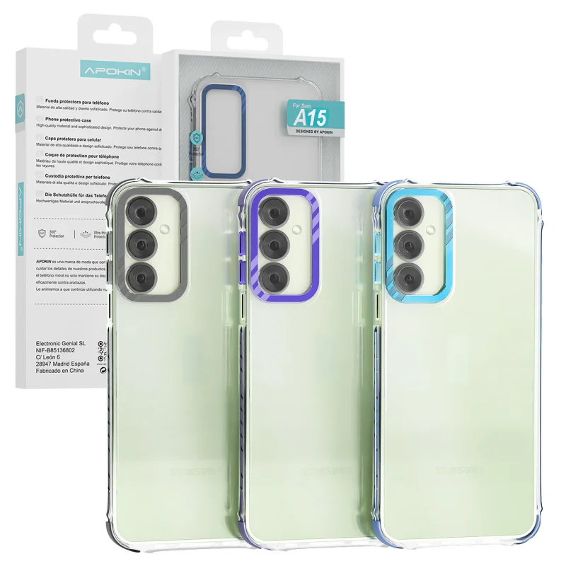 Capa Apokin para Samsung Galaxy A25 Anti-choque Transparente Lilás