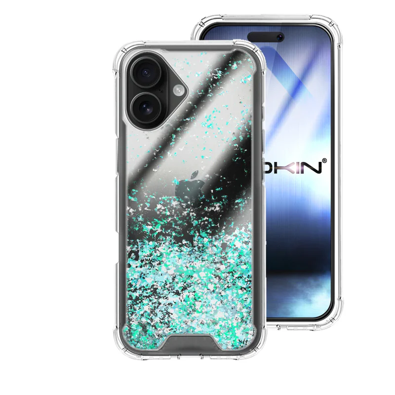 Capa Gel Transparente com Glitter Apokin para iPhone 17 Variedade de cores - Imagem 4