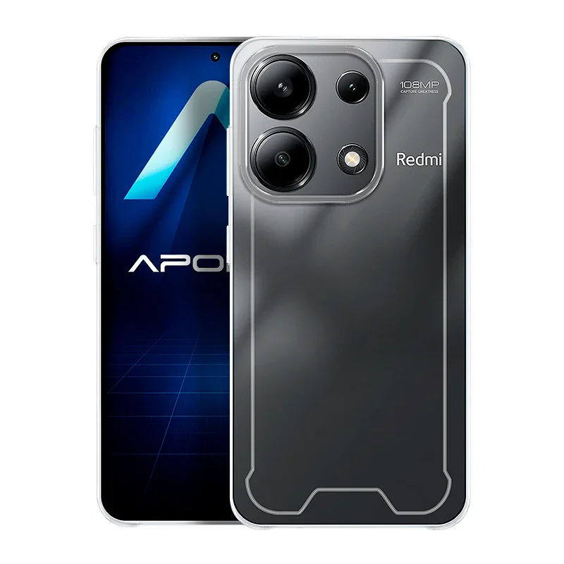 Capa de Silicone Apokin Antichoque para Xiaomi Redmi Note 13 4G Transparente