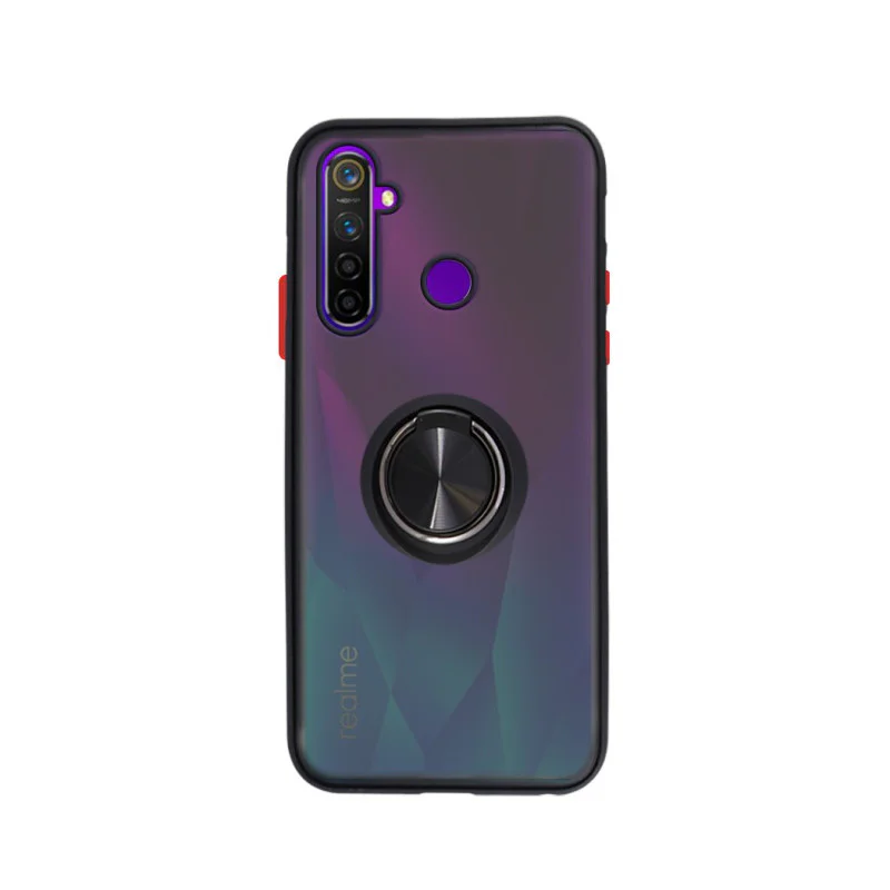 Capa Apokin ZTE Blade A31 Gel Fumado Magnética com Suporte Vermelho - Imagem 3