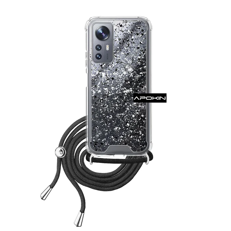Capa Apokin para Xiaomi 12 em Gel Transparente com Cordão Lilás - Imagem 5