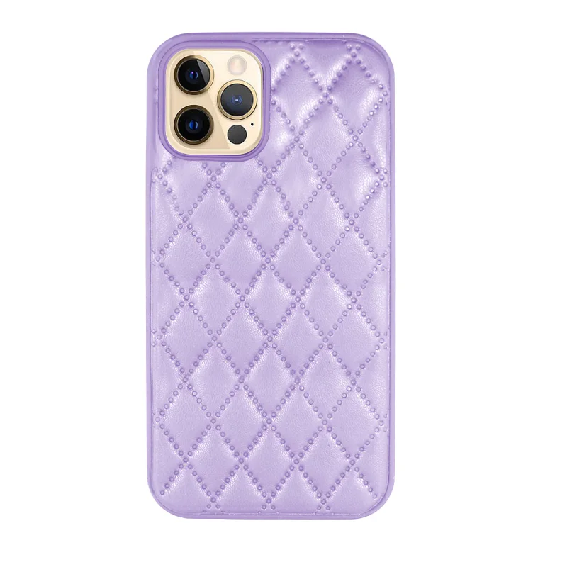 Capa Apokin para iPhone 12 Pro em Pele Acabamento Fumado Lilás - Imagem 2