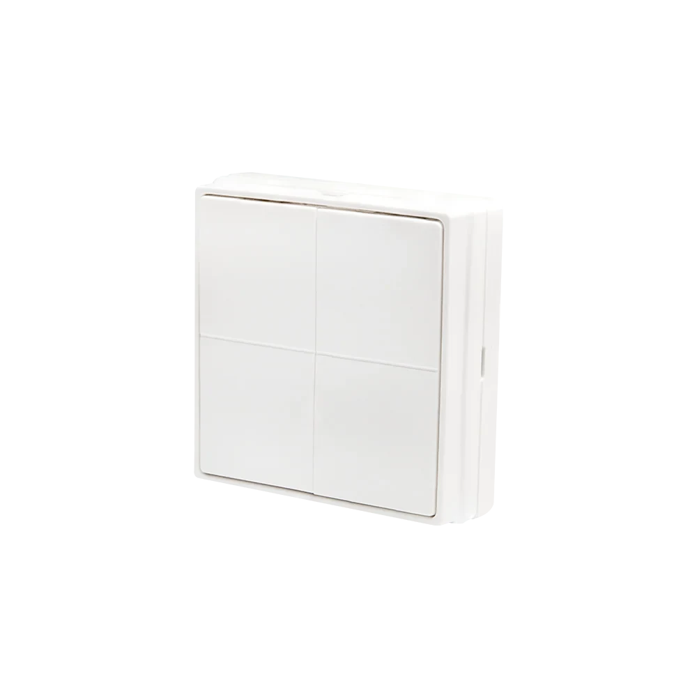 Interruptor Inteligente Shelly BLU Wall Switch 4 ZB Standalone 4 Botões Bluetooth e Zigbee a Pilha - Imagem 1