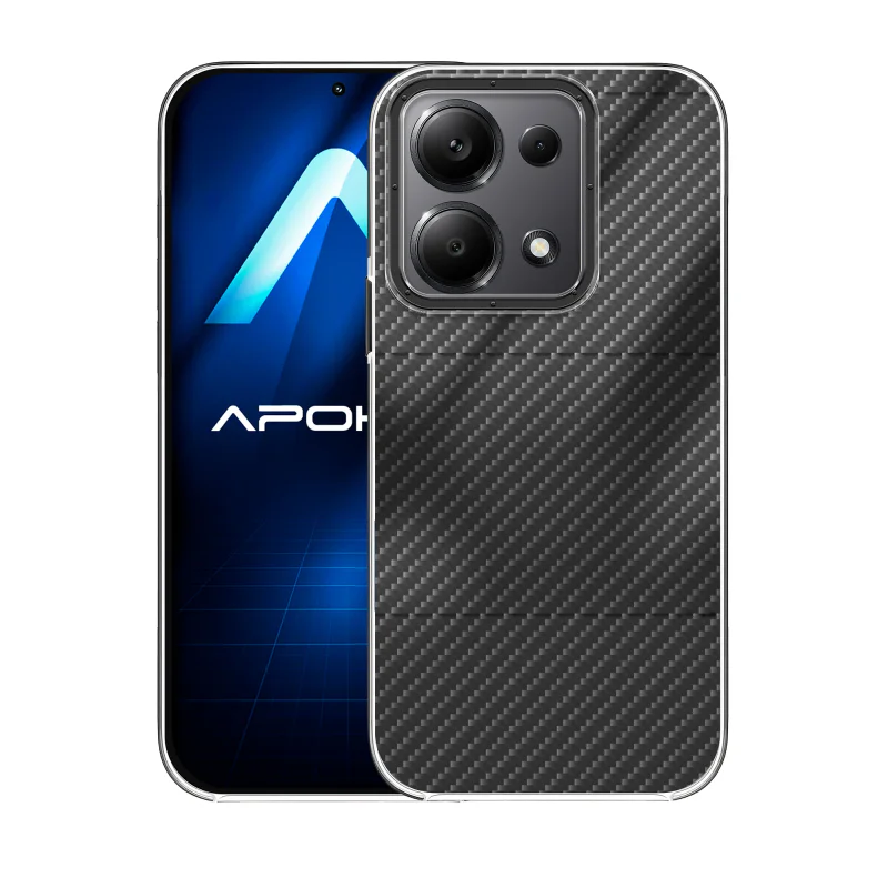 Capa Apokin para Xiaomi Redmi Note 13 Pro 4G Efeito Carbono Preto