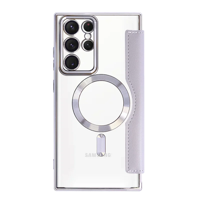 Capa Livro Apokin Mocome Cromada com MagSafe para Samsung Galaxy S22 Ultra Variedade de cores - Imagem 5