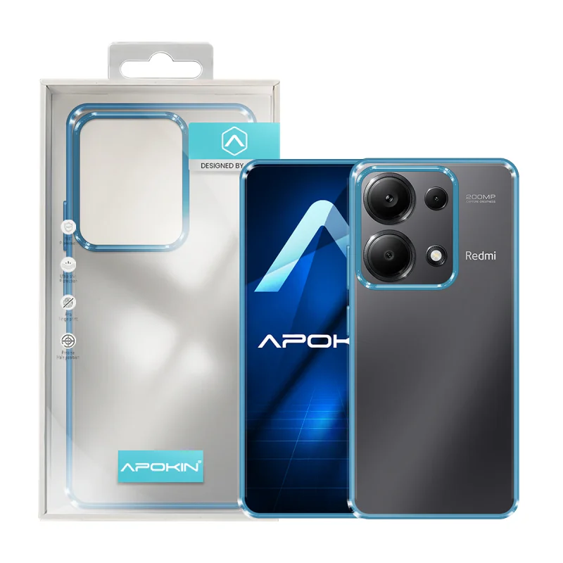 Capa Apokin para Xiaomi Redmi Note 13 Pro 5G Antichoque com Borda Colorida Transparente - Imagem 5