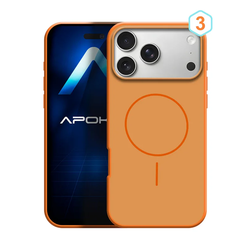 Capa Apokin para iPhone 17 Pro e 18 Pro Silicone Bicolor com MagSafe Verde - Imagem 4