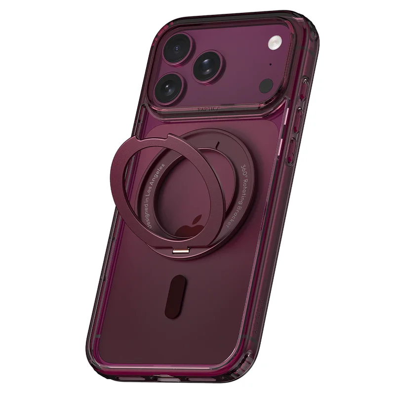 Capa Apokin Raptic Air Stand para iPhone 18 Pro Magnética com Suporte Bordô - Imagem 3