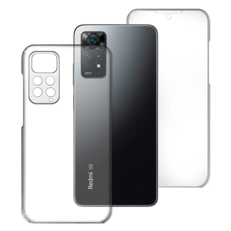 Capa Dupla Apokin para Xiaomi Redmi Note 11 Pro Silicone 360 Graus Transparente