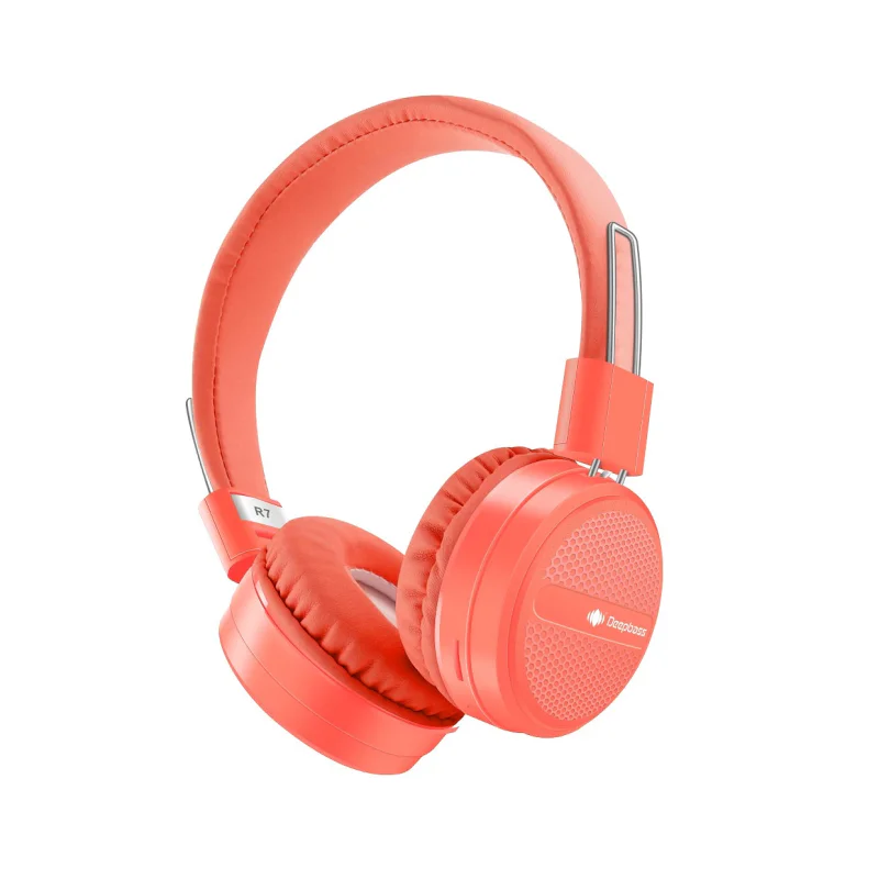 Auscultadores Sem Fios Apokin Deepbass R7 com Arco Vermelho - Imagem 2