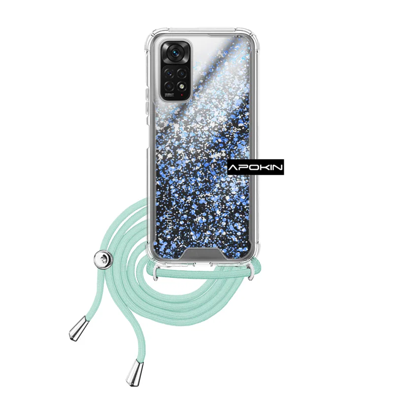 Capa de Gel Apokin para Xiaomi Redmi Note 11 4G Transparente com Cordão Preto - Imagem 4