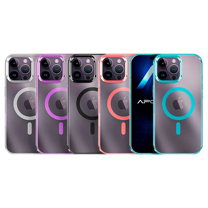 Capa Acrílica Premium Transparente com MagSafe iPhone 14 Pro Max Variedade de cores
