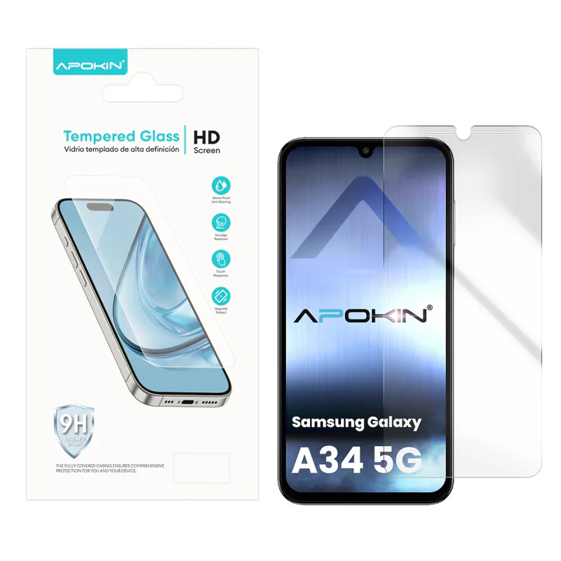Película de Vidro Temperado Apokin para Samsung Galaxy A34 5G Transparente