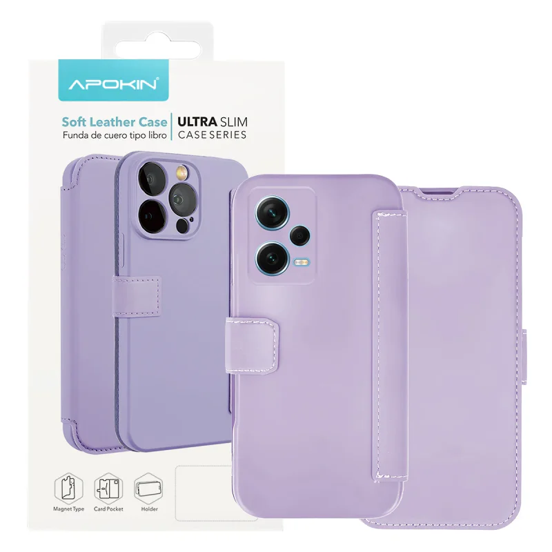 Capa Apokin em Silicone Efeito Pele para Xiaomi Redmi Note 12 Pro+ Rosa Claro - Imagem 2