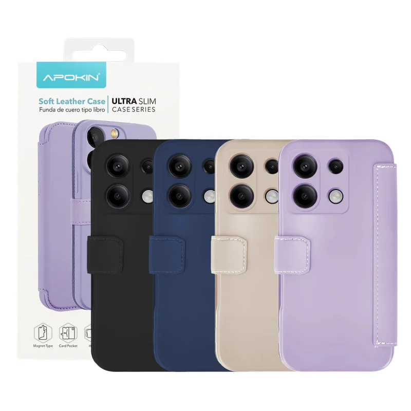 Capa Apokin para Xiaomi Redmi Note 13 Pro 5G em Silicone com Efeito Pele Azul