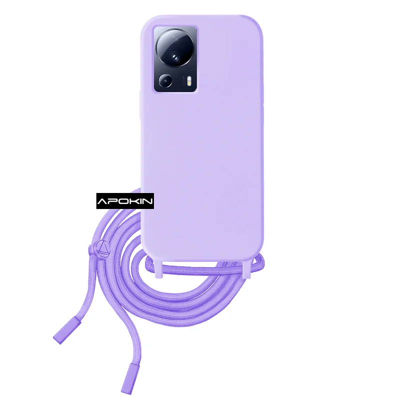 Capa Apokin para Xiaomi 13 Lite Flexível com Cordão Rosa - Imagem 4
