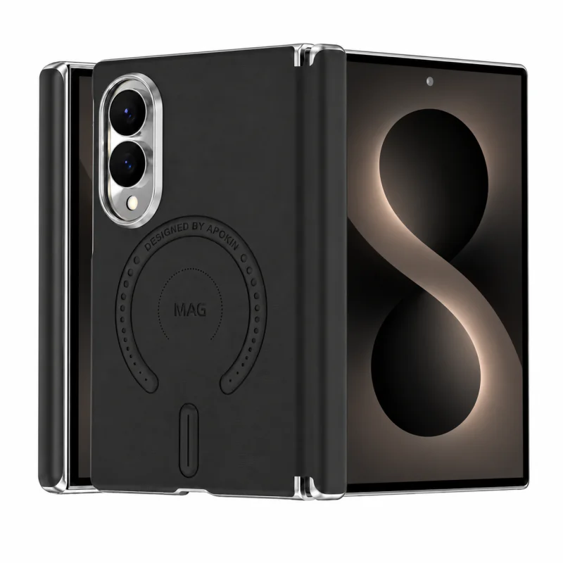 Capa Apokin Magnética com Acabamento Mate para Samsung Galaxy Z Fold 8 Preto - Imagem 2