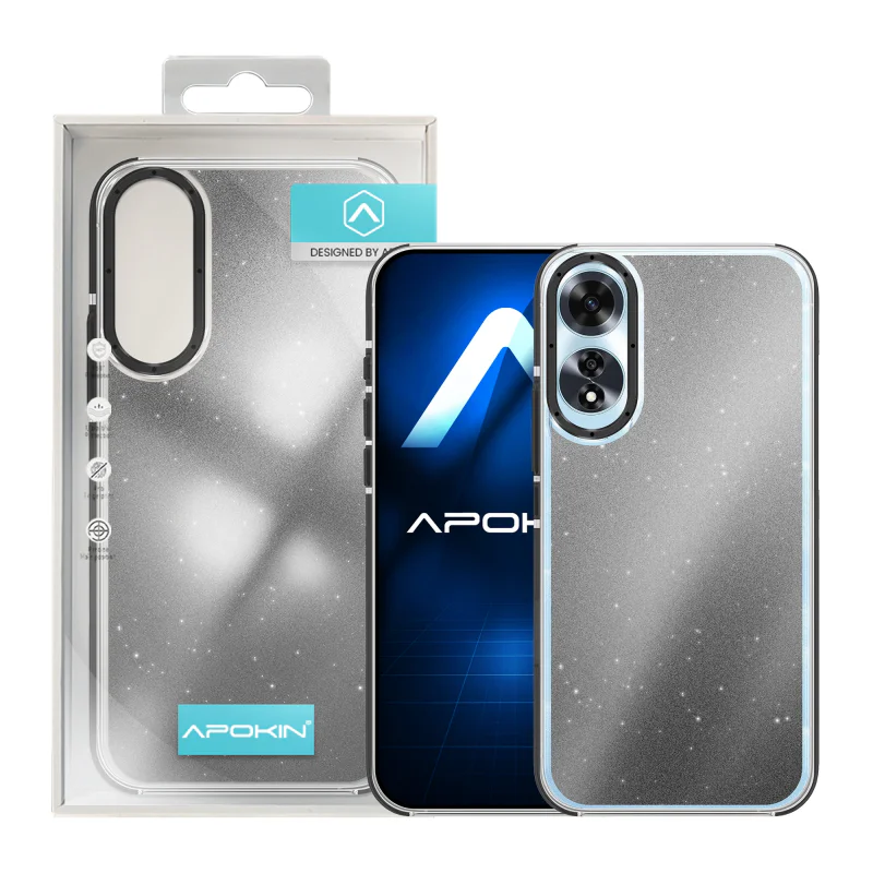 Capa Apokin Oppo A78 4G Acrílica Rígida com Purpurina Lilás - Imagem 2