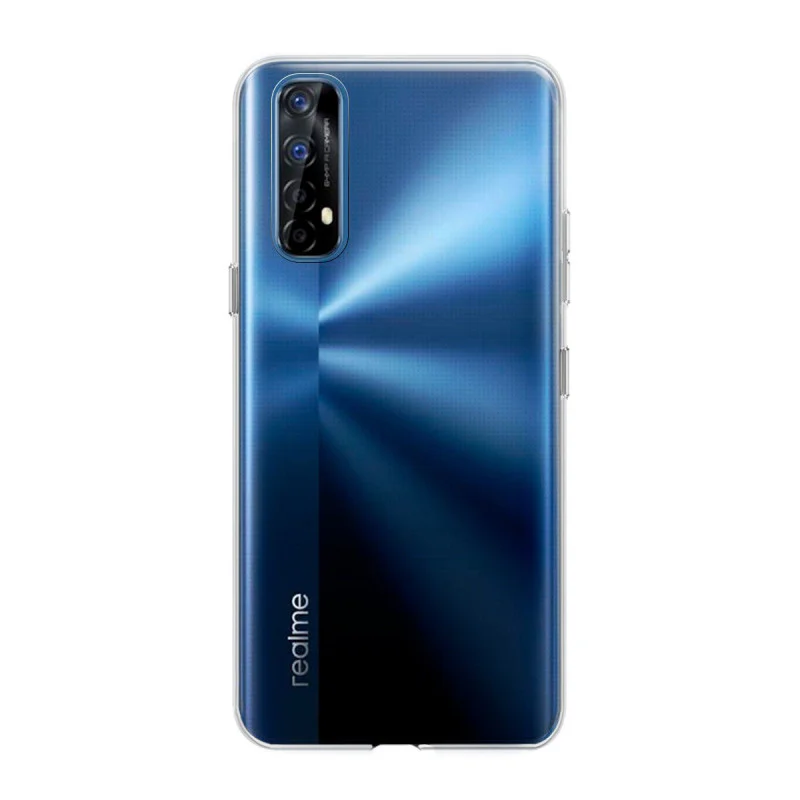 Capa de Silicone Apokin para Realme 8 e 8 Pro 2,0 mm Extra Grossa Transparente