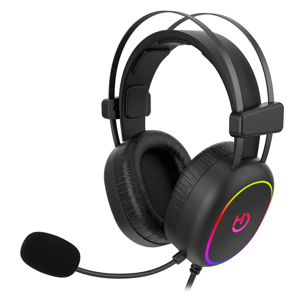 Headset Gaming Hiditec Erys ARGB com Microfone Jack 3,5 mm Preto - Imagem 2