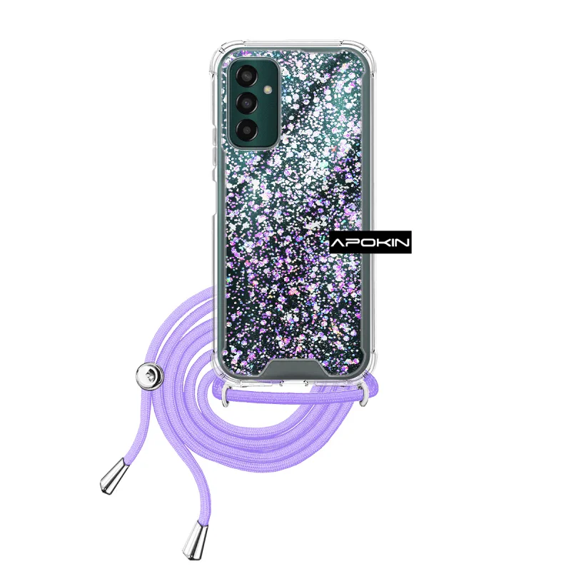 Capa de Gel Apokin para Samsung Galaxy M13 4G e M23 5G Transparente com Cordão Variedade de cores - Imagem 2