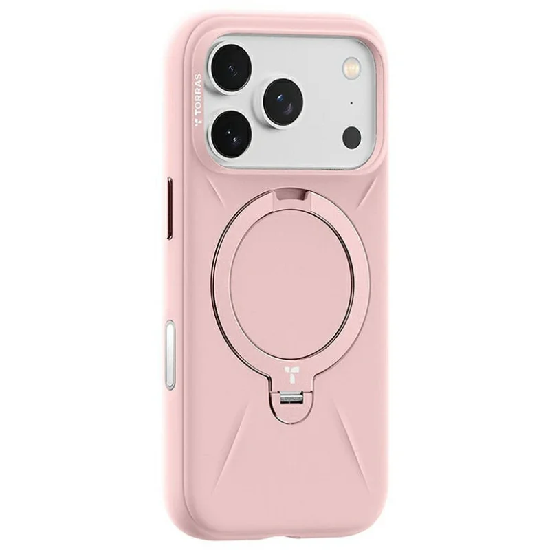 Capa Apokin Torras Ostand Spin Softune Series para iPhone 17 Pro Max / 18 Pro Max Rosa
