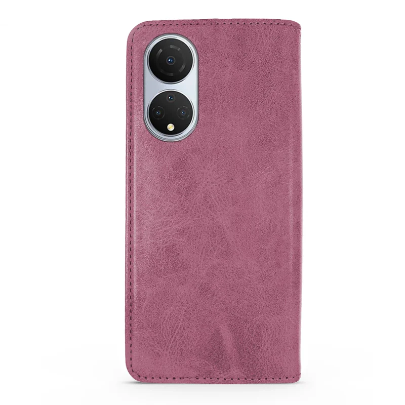 Capa Apokin com Tampa e Porta-Cartões para Honor X7 Pele Sintética Rosa - Imagem 5