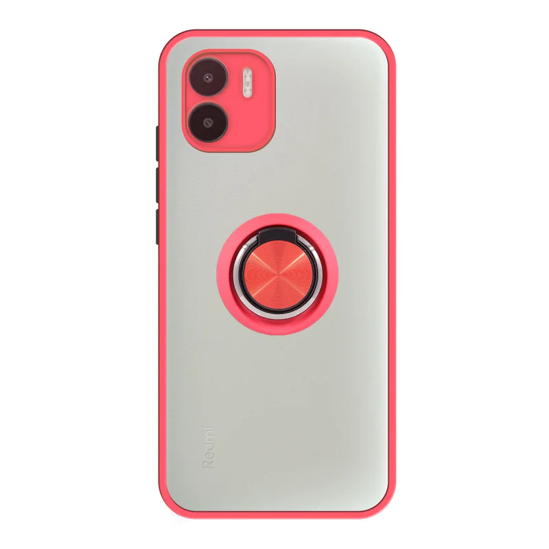 Capa em Gel Fumê com Íman e Suporte Apokin para Xiaomi Redmi A1 Vermelho - Imagem 3