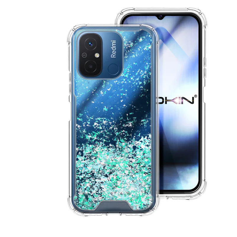 Capa de Gel Apokin para Xiaomi Redmi 12C Transparente Azul - Imagem 4