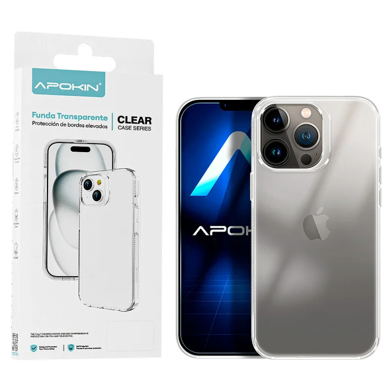 Capa Apokin para iPhone 13 Pro 6,1 polegadas Antichoque Reforçada Transparente