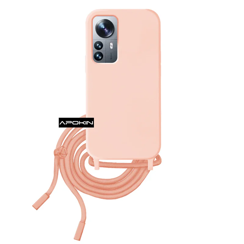 Capa Apokin Macia com Cordão para Xiaomi 12 Pro Azul-turquesa - Imagem 5