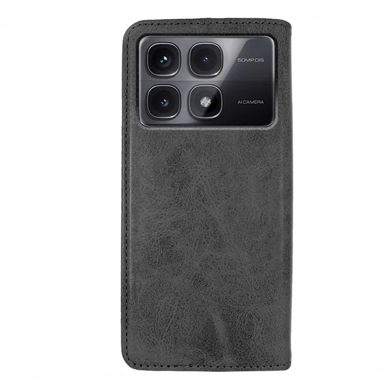 Capa Apokin para Xiaomi Redmi K70 Ultra em Polipele com Porta-cartões Preto - Imagem 4