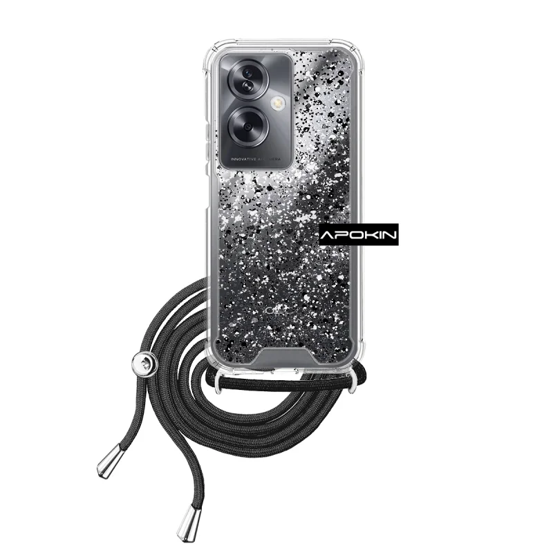 Capa Apokin para Oppo A79 5G Gel Transparente com Cordão Preto - Imagem 5