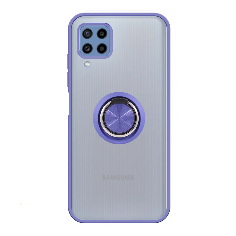 Capa Apokin para Samsung Galaxy M22 e M32 em Gel com Suporte Fumado Azul - Imagem 2